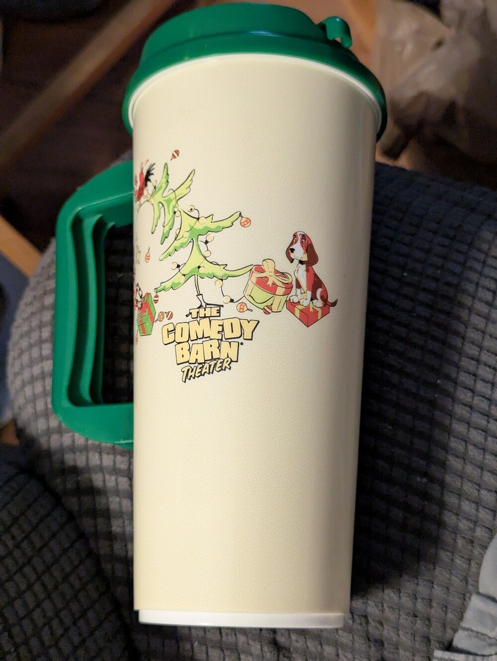 The Comedy Barn Theater Christmas Travel Mug 20 oz Whirley Drink Works